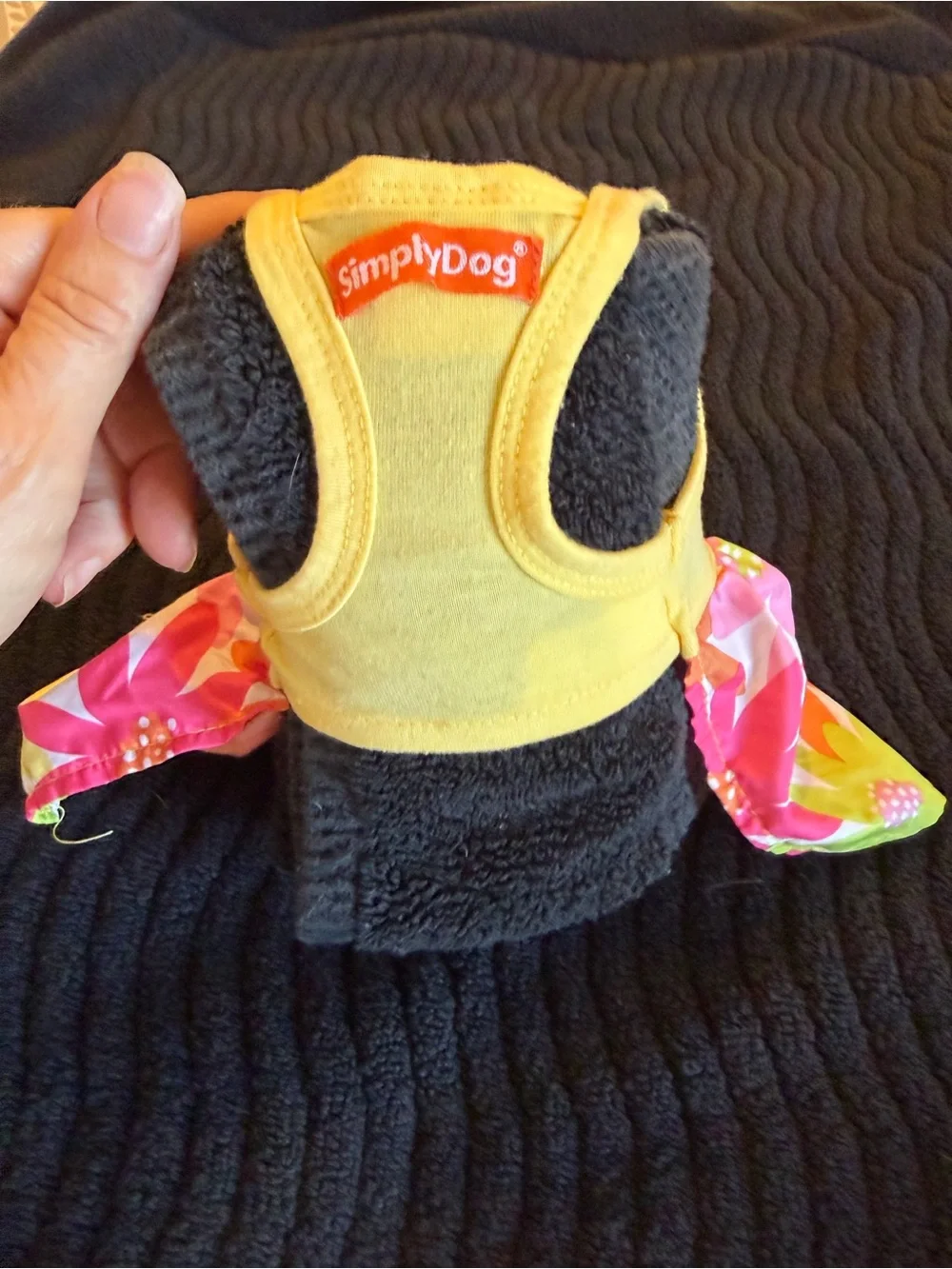 Yellow Floral Sleeve Dog Harness Vest